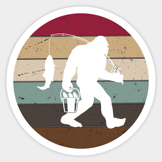 Bigfoot Fishing Sticker by GShow